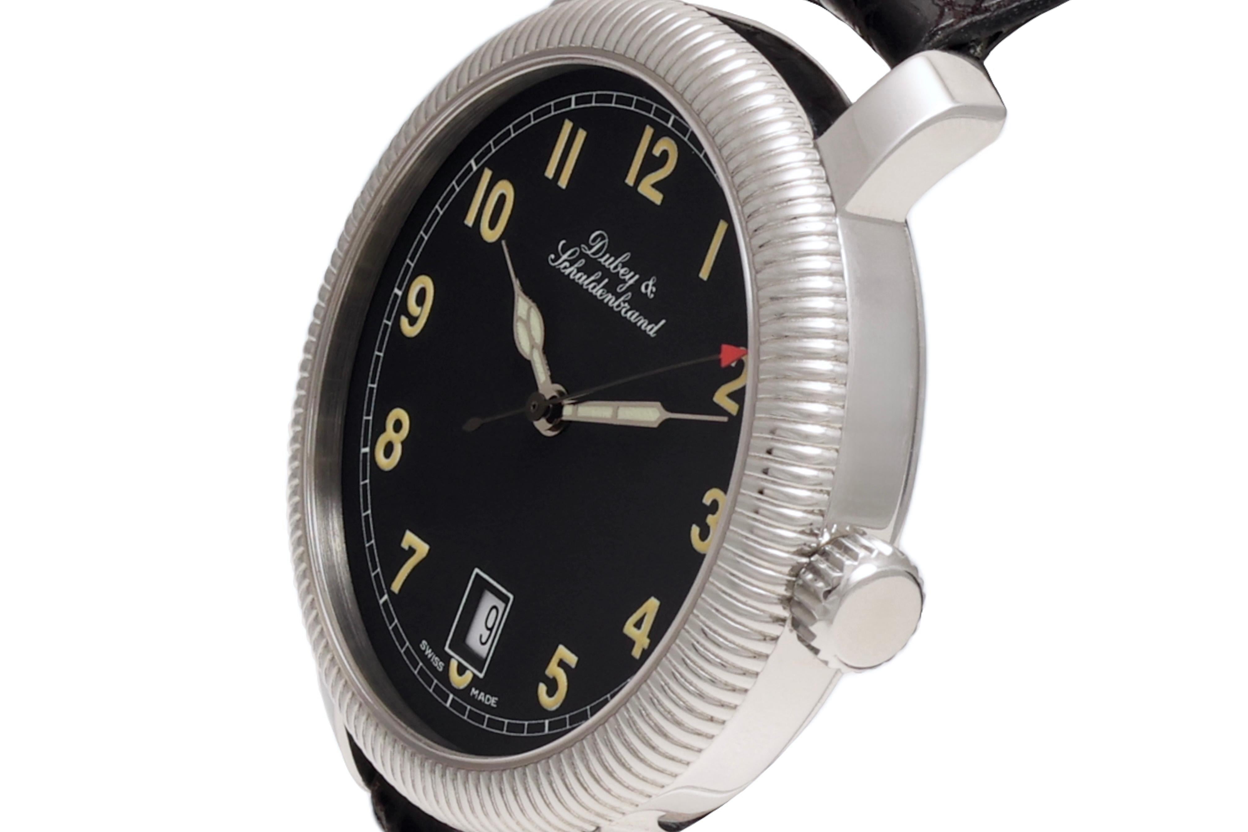 Dubey & Schaldenbrand Steel Wristwatch, Automatic, Swiss Made In Excellent Condition For Sale In Antwerp, BE