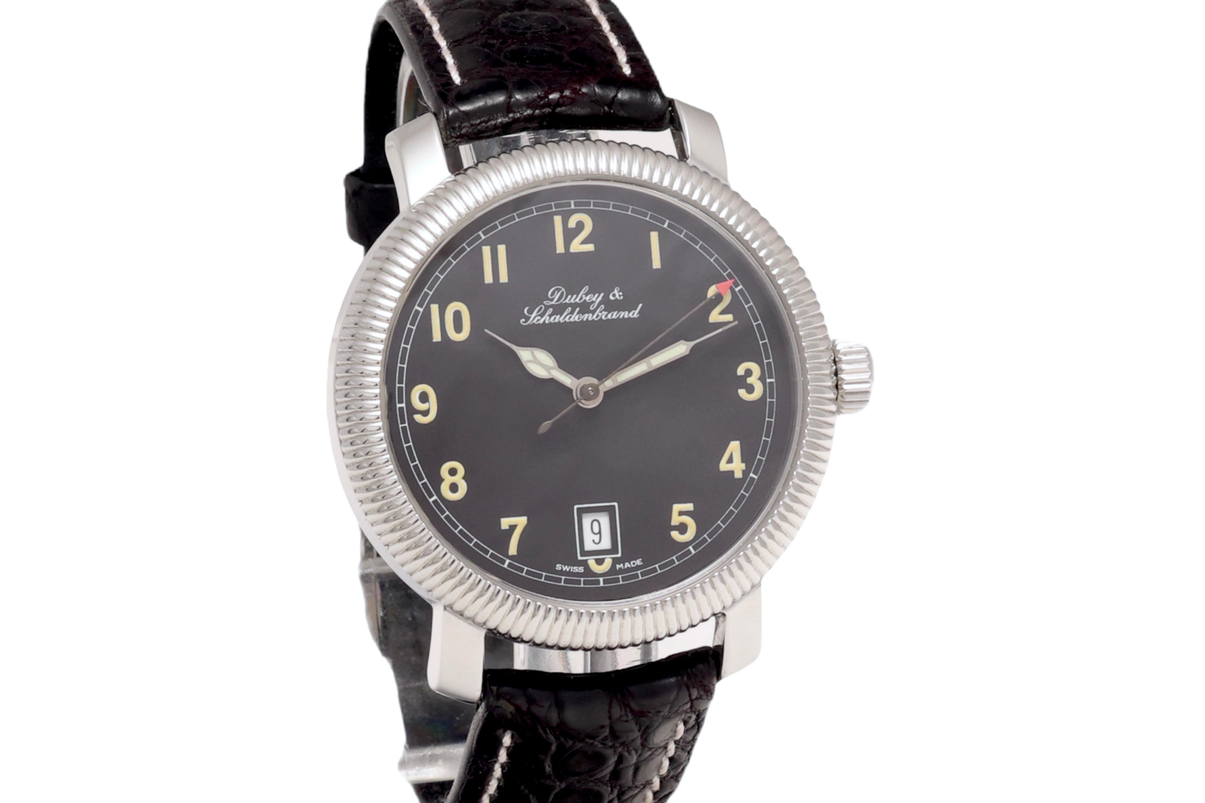 Women's or Men's Dubey & Schaldenbrand Steel Wristwatch, Automatic, Swiss Made For Sale