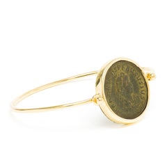 Dubini Ancient Bronze Coin 18 Karat Yellow Gold Bracelet