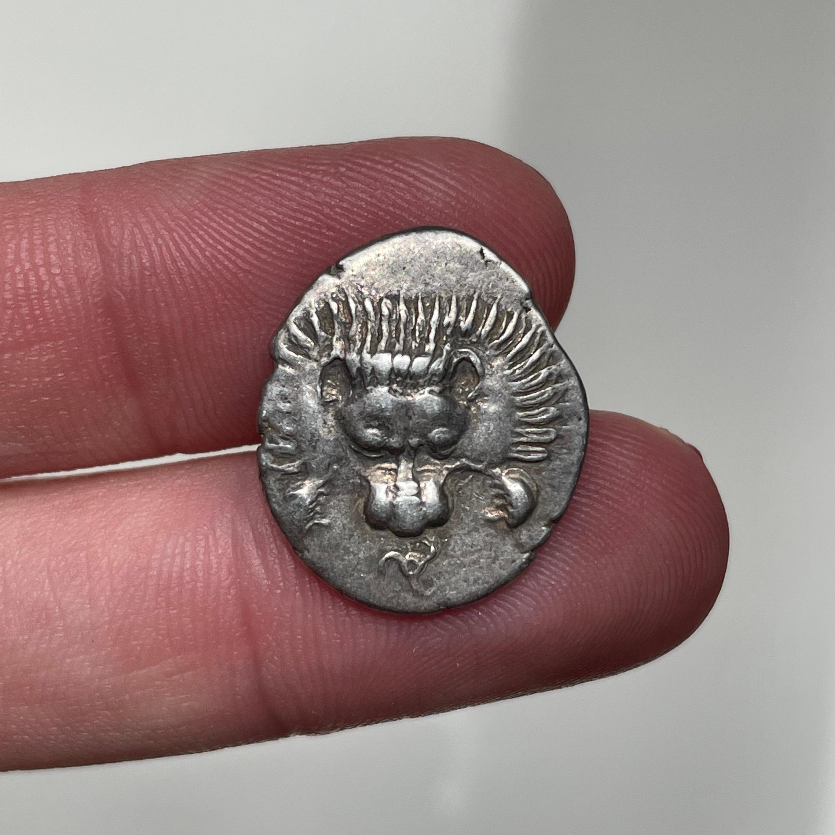 Dubini Ancient Silver Lion Coin Dynasts of Lykia AR Third Stater In Excellent Condition For Sale In London, GB