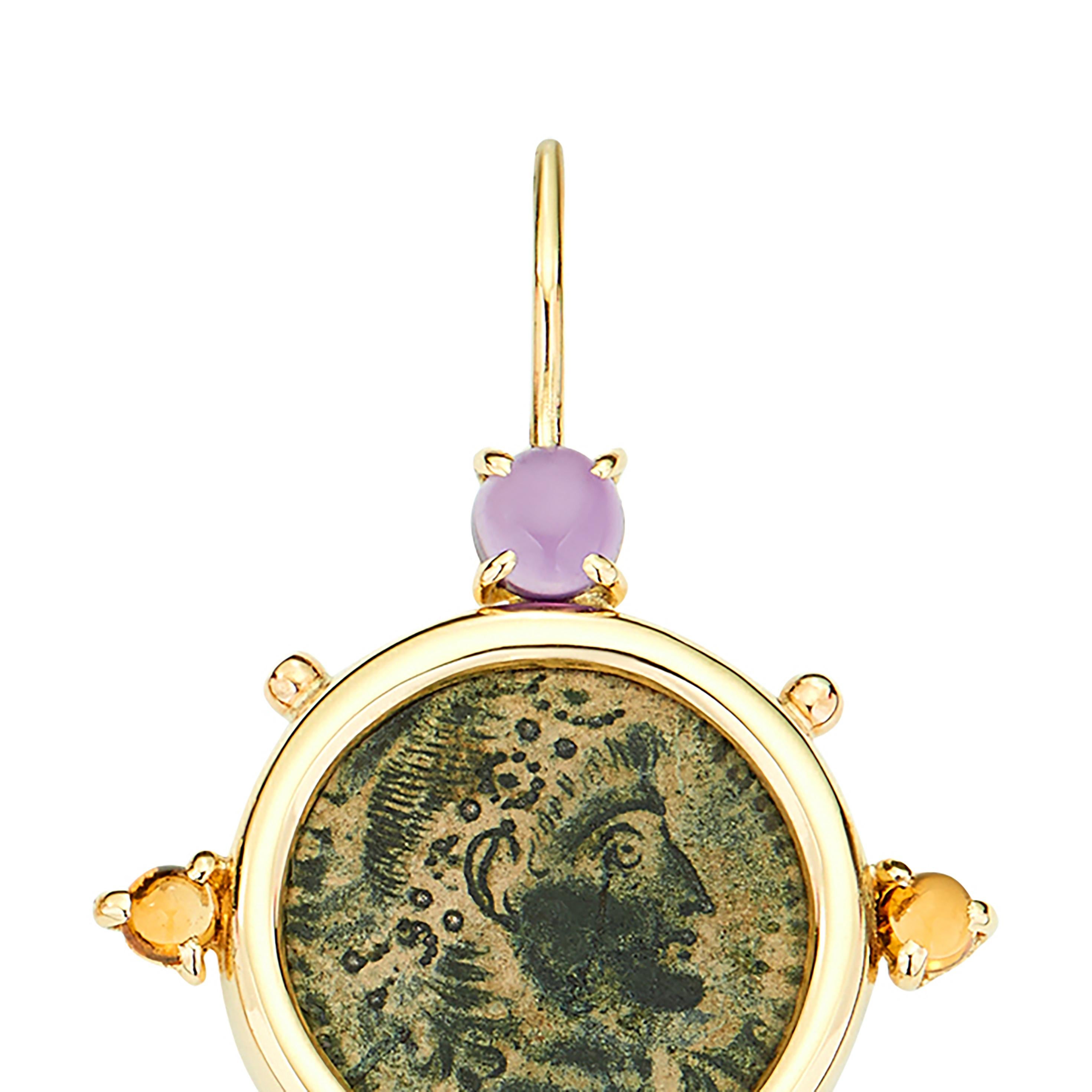 Ces boucles d'oreilles en pièces de monnaie Dubini de la collection 
