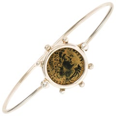 Dubini Constantine Ancient Bronze Coin Silver Bracelet