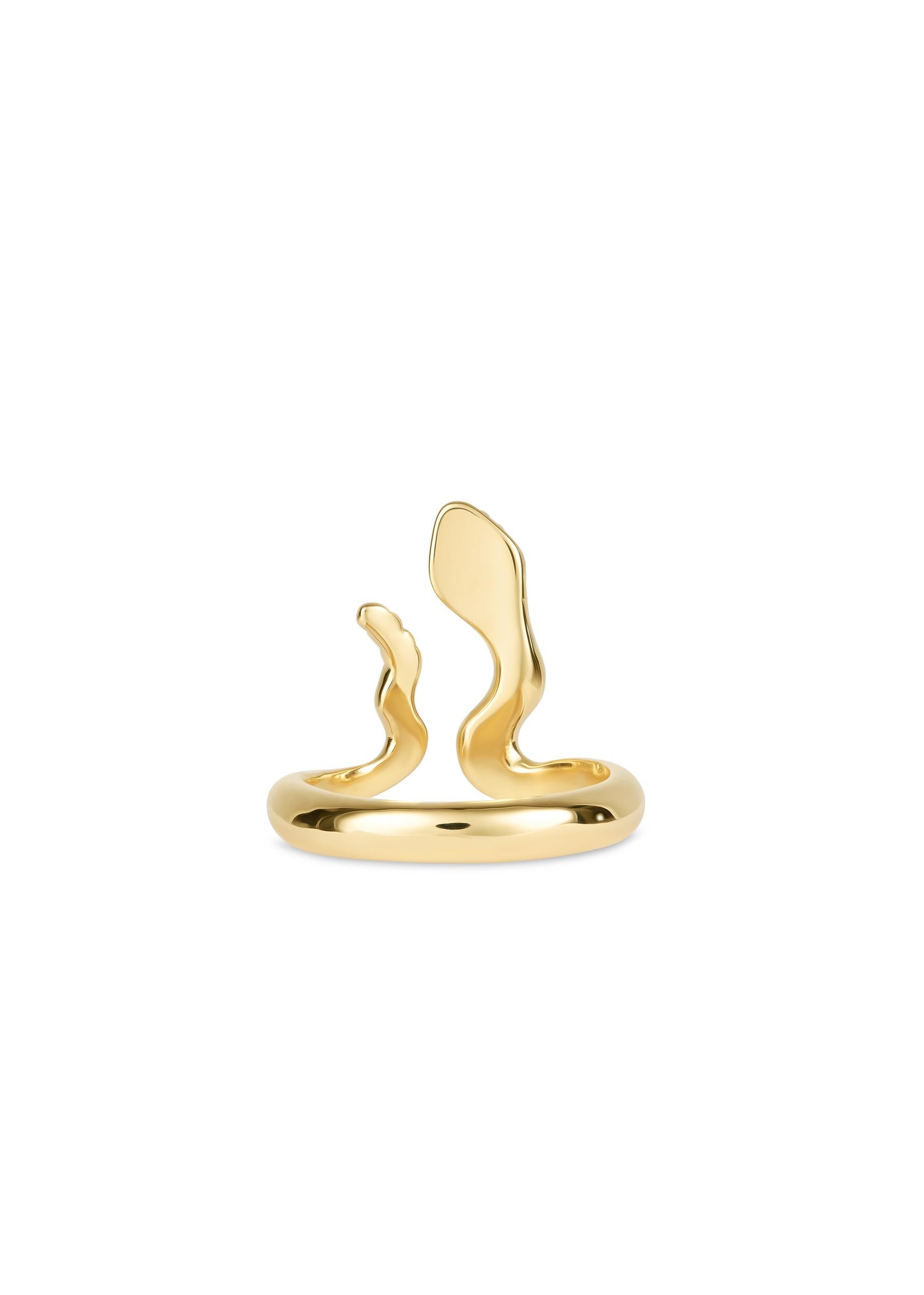 For Sale:  Dubini Serpentis Snake Small 18k Yellow Gold Ring 3