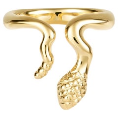 Dubini Serpentis Snake petite bague en or jaune 18 carats