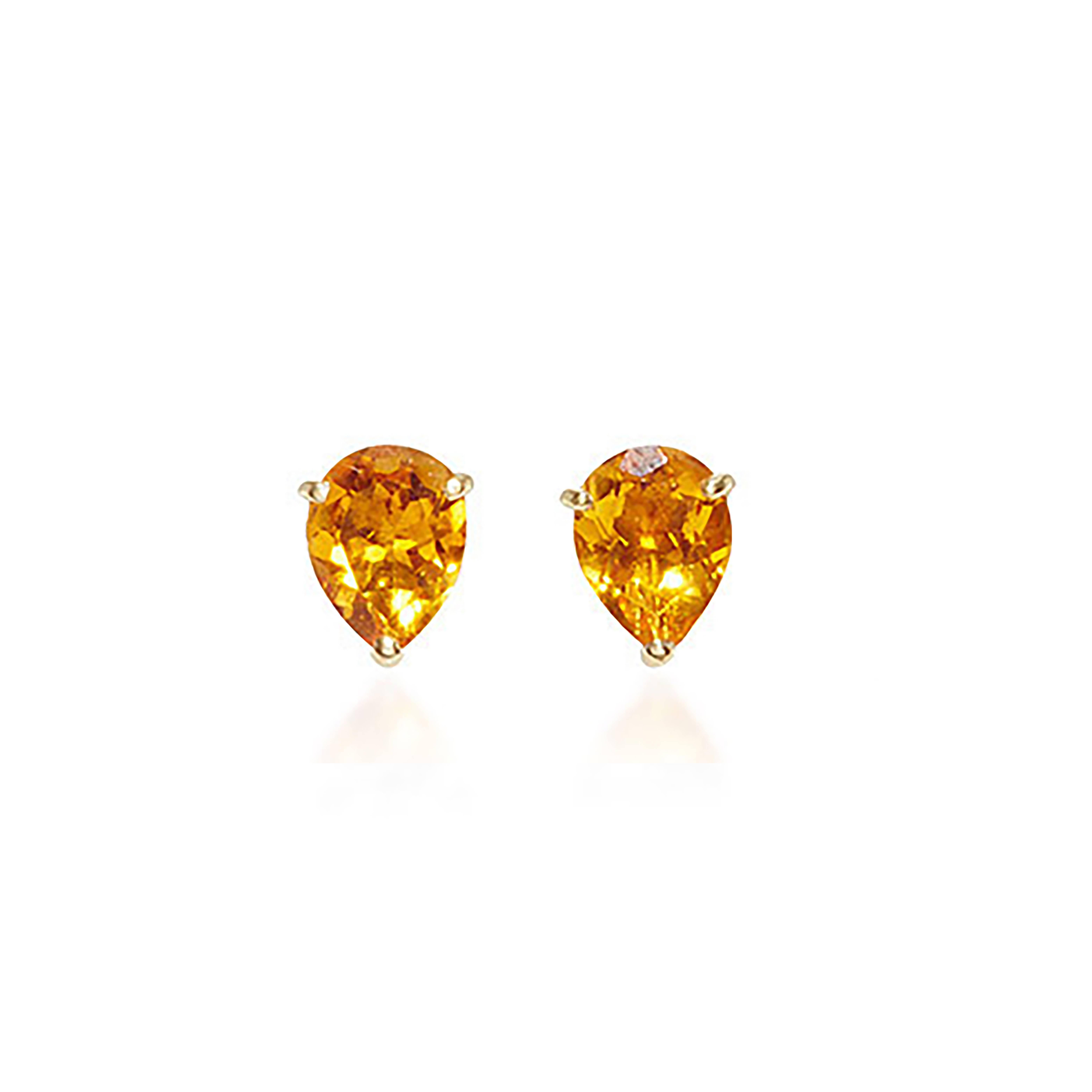 Byzantine Dubini Theodora Citrine and Blue Sapphire 18K Yellow Gold Earrings For Sale
