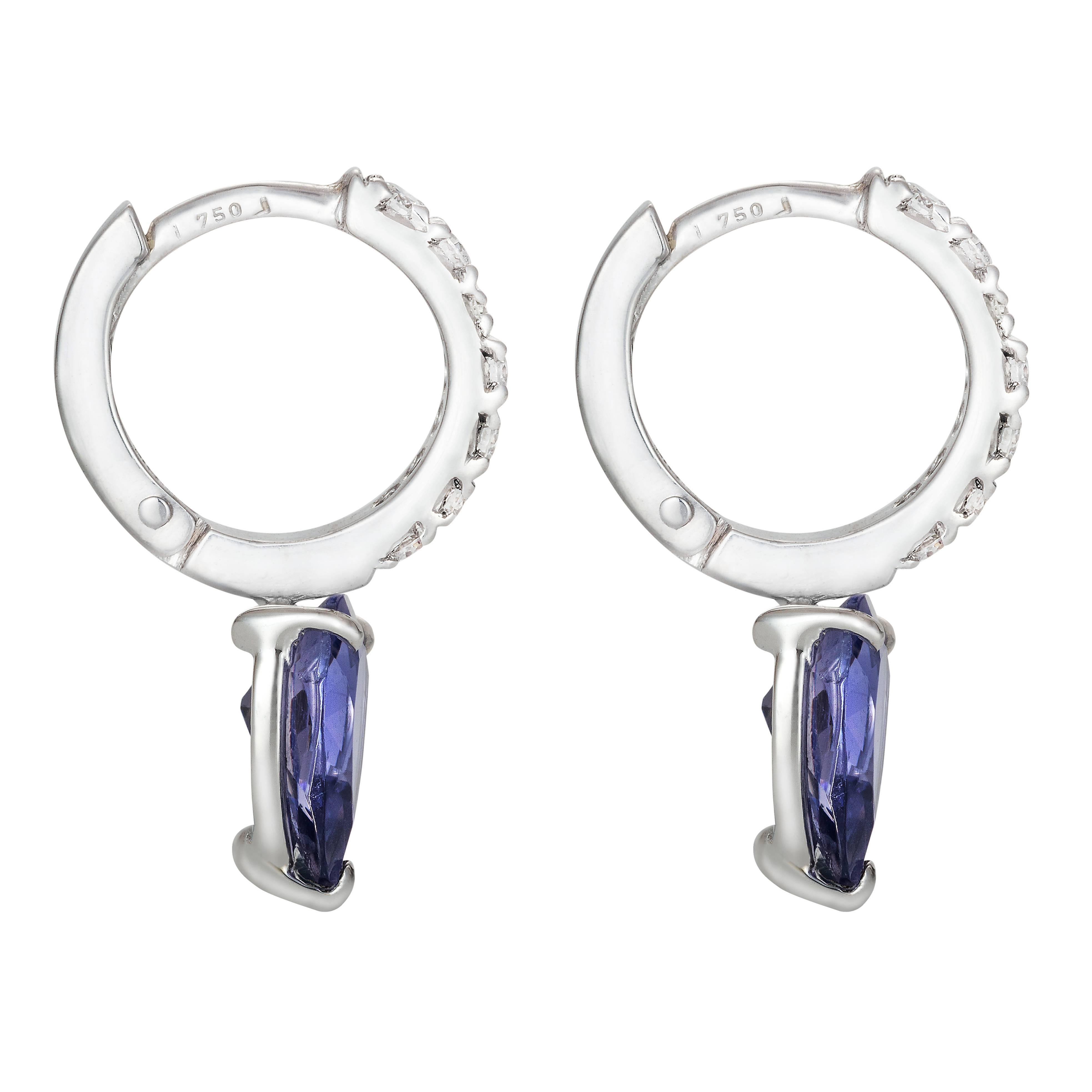 These DUBINI earrings from the 'Theodora' collection feature iolite drops with diamonds set in 18K white gold. 

…………………………………………………………………………………………………………………………………………………………………….

Inspired by Empress Theodora, wife of Justinian I, she was widely