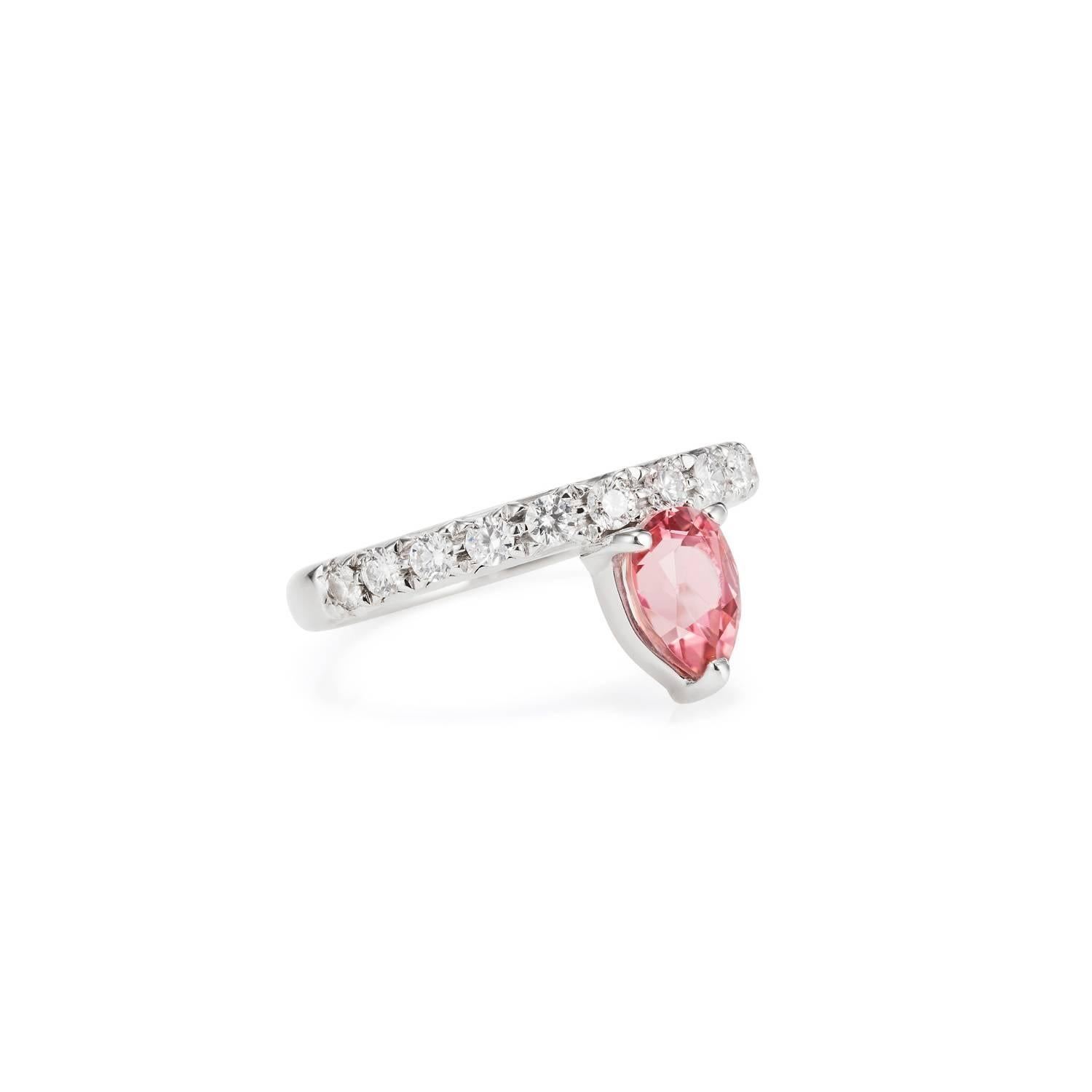 This DUBINI ring from the 'Theodora' collection features an rubellite tourmaline drop with diamonds set in 18K white gold. 

…………………………………………………………………………………………………………………………………………………………………….

Inspired by Empress Theodora, wife of Justinian I, she was