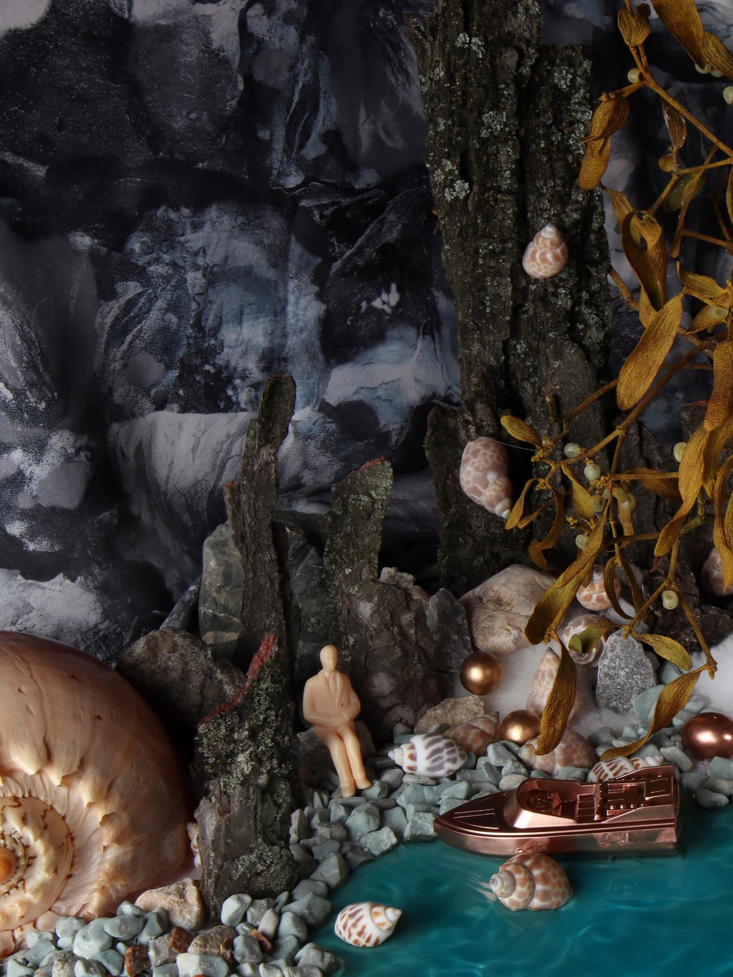 Un lago di dinosauri. Fotografia a colori in edizione limitata - Still-Life Photograph Nero di Dubravka Lazic