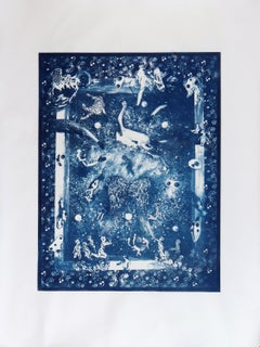 Bloody Hands. Cyanotype photograph