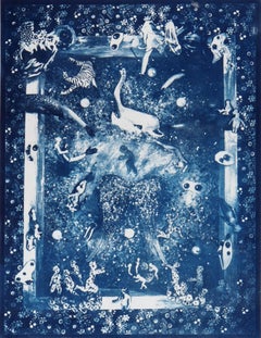 Bloody Hands. Cyanotype photograph