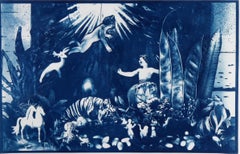 Friends, 2025. Cyanotype photograph