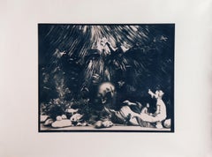 Lenka. Cyanotype photograph