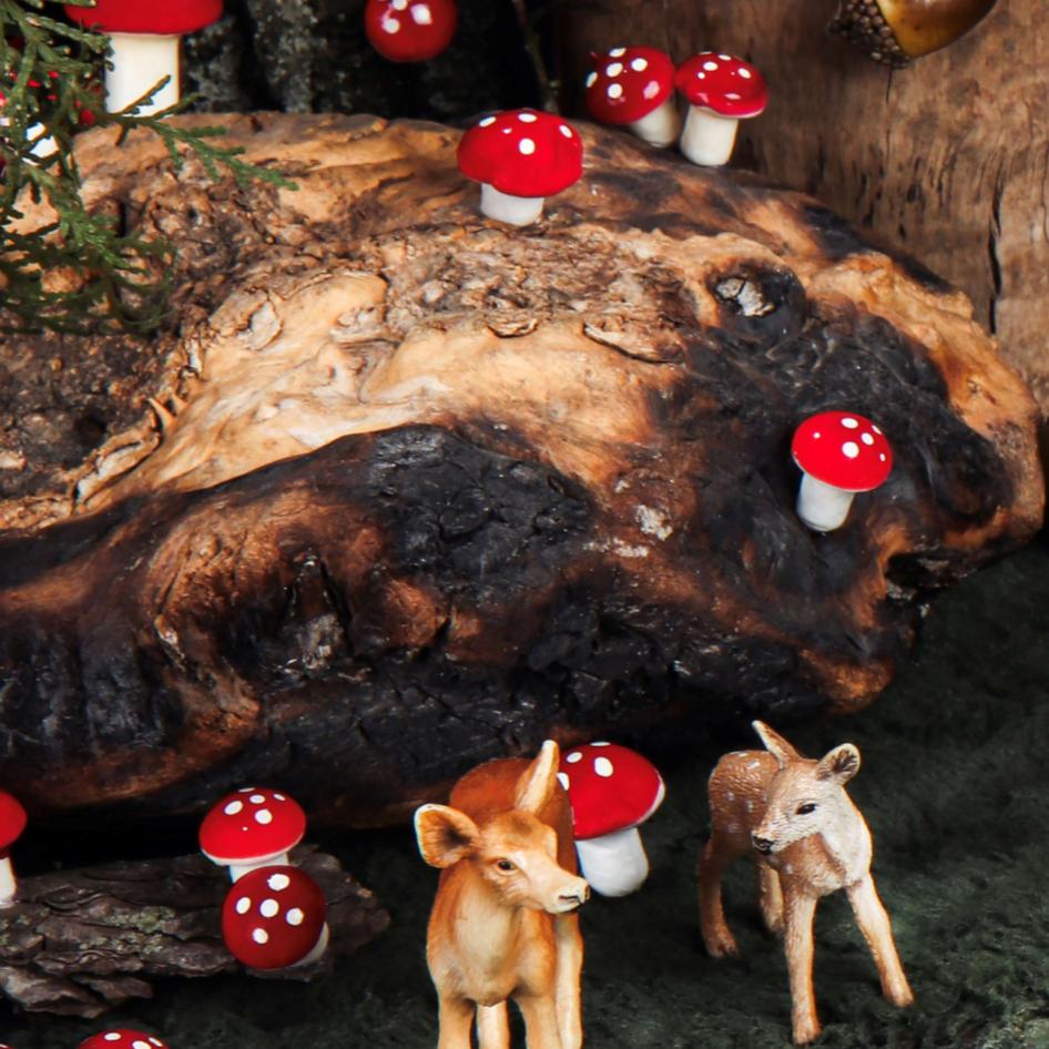 Das Reh, die Hirschkuh, das Kitz. Farbfotografie in limitierter Auflage (Schwarz), Color Photograph, von Dubravka Lazic