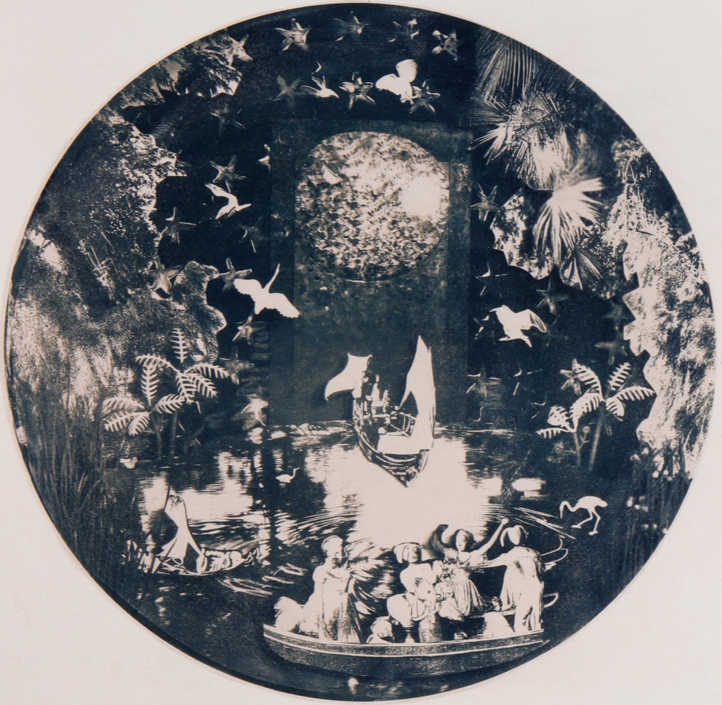 Color Photograph di Dubravka Lazic - Viaggio in Egitto. Cianotipia