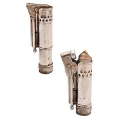 DUBSKY 1937 Austria "Puff" Petrol Semi Automatic Lighter In Chromed Steel