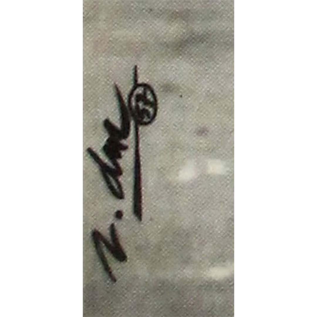 Original-Werbeplakat von 1957 für Suralo Regenmäntel - Französische Mode (Grau), Print, von Duc