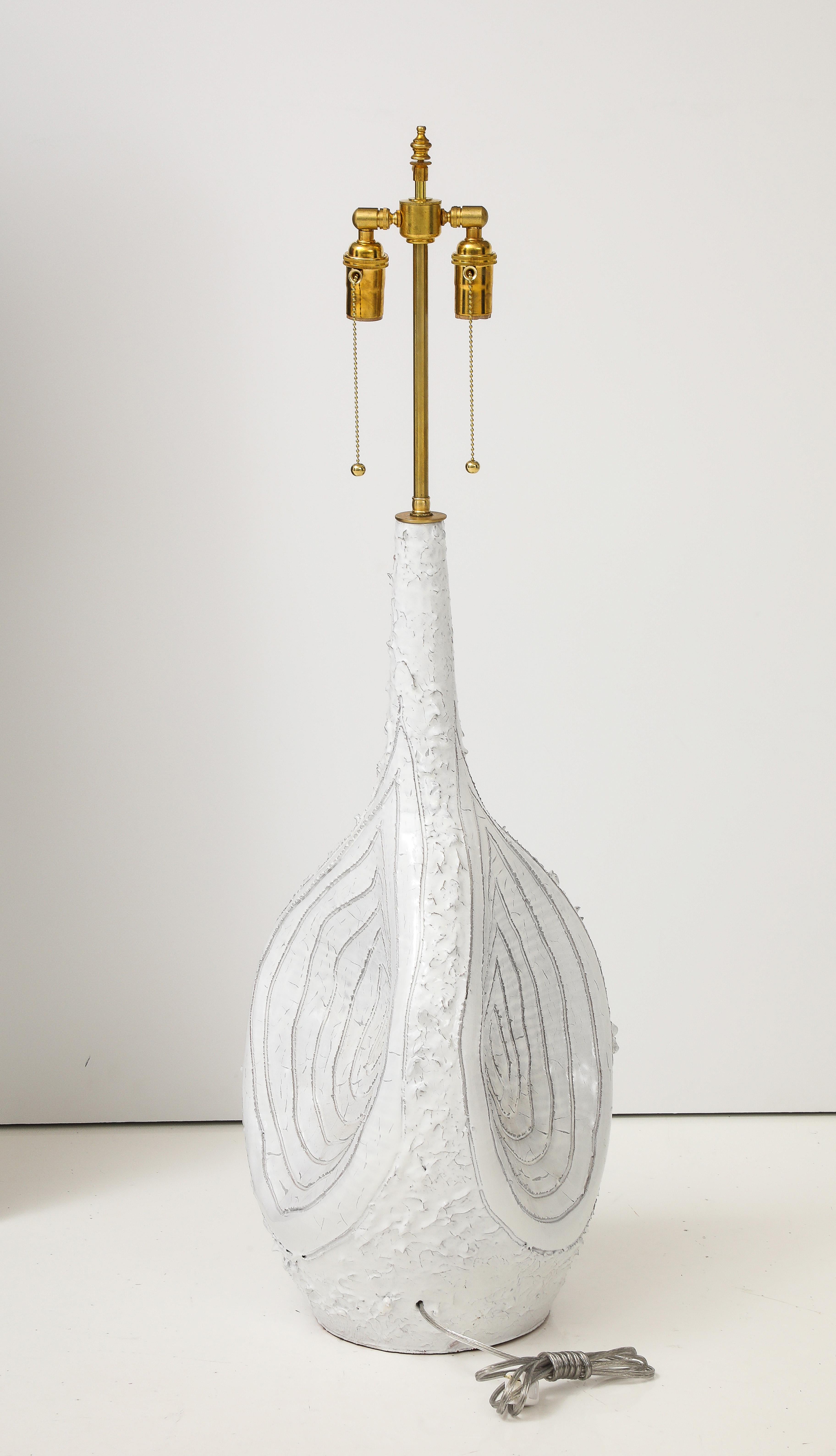 Monumentale italienische Terrakotta-Tischlampe von Duca Di Camastra im Angebot 3