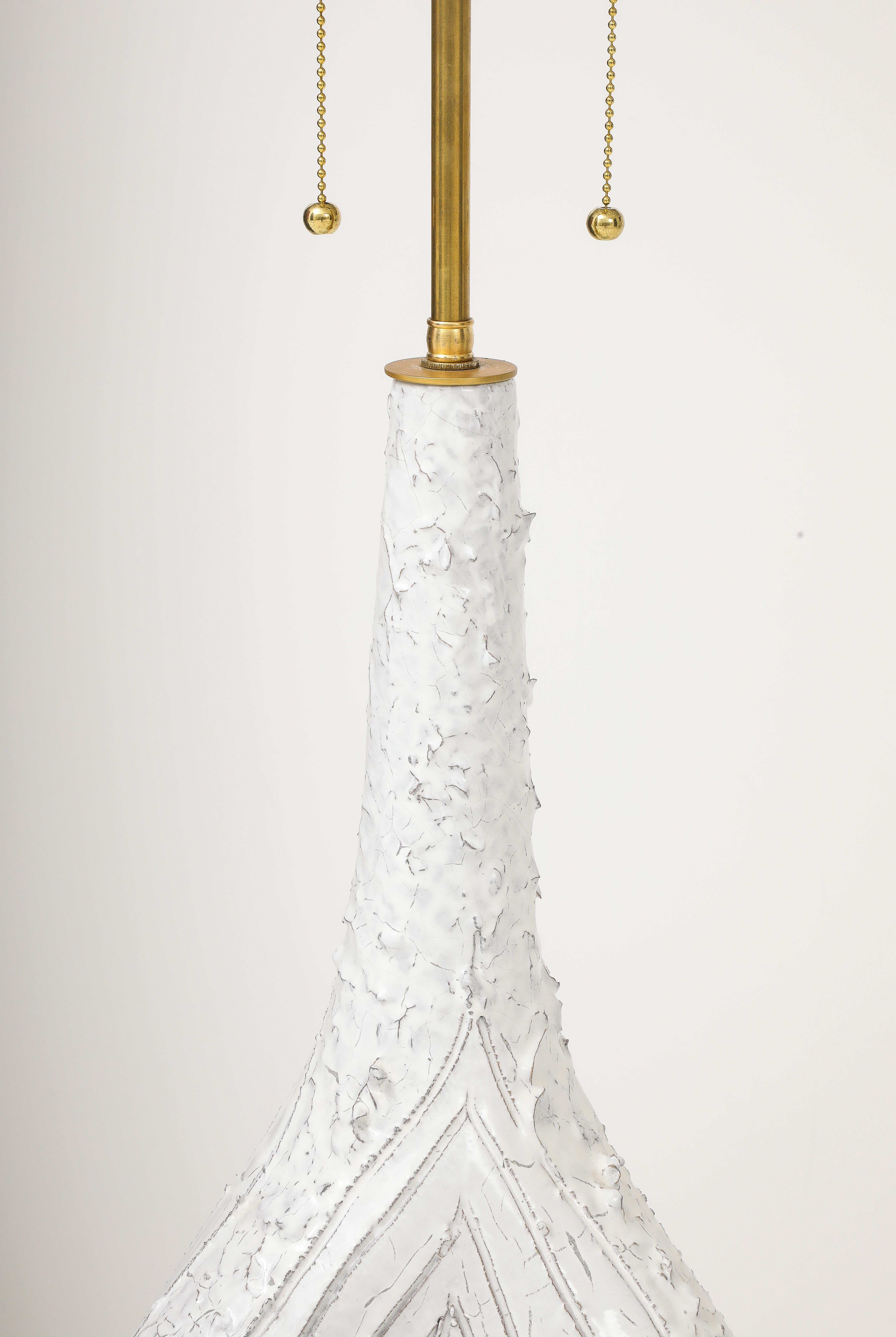 Monumentale italienische Terrakotta-Tischlampe von Duca Di Camastra im Angebot 6
