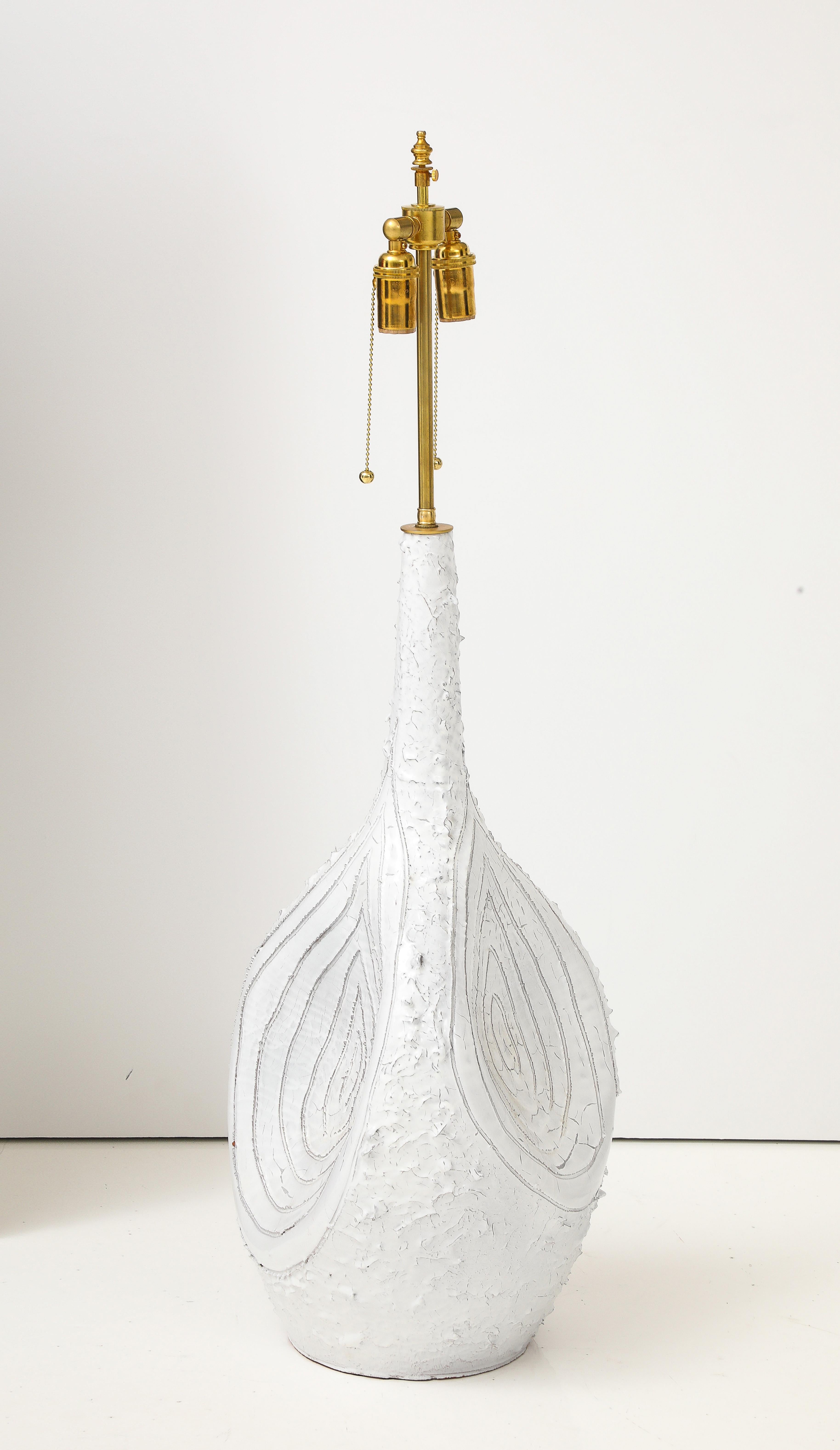 Monumentale italienische Terrakotta-Tischlampe von Duca Di Camastra im Angebot 9