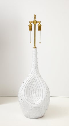 Monumentale italienische Terrakotta-Tischlampe von Duca Di Camastra