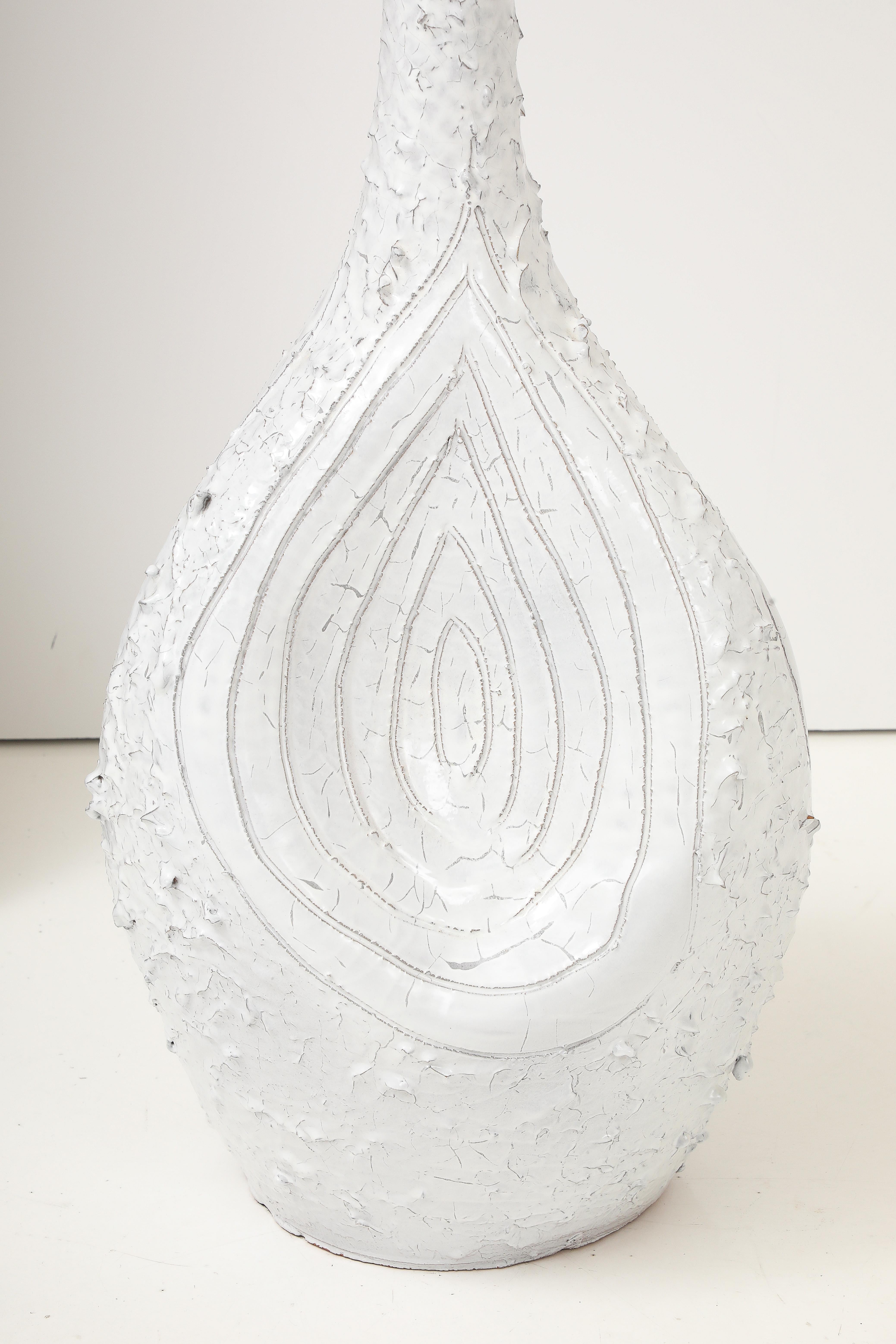 Monumentale italienische Terrakotta-Tischlampe von Duca Di Camastra (Moderne der Mitte des Jahrhunderts) im Angebot