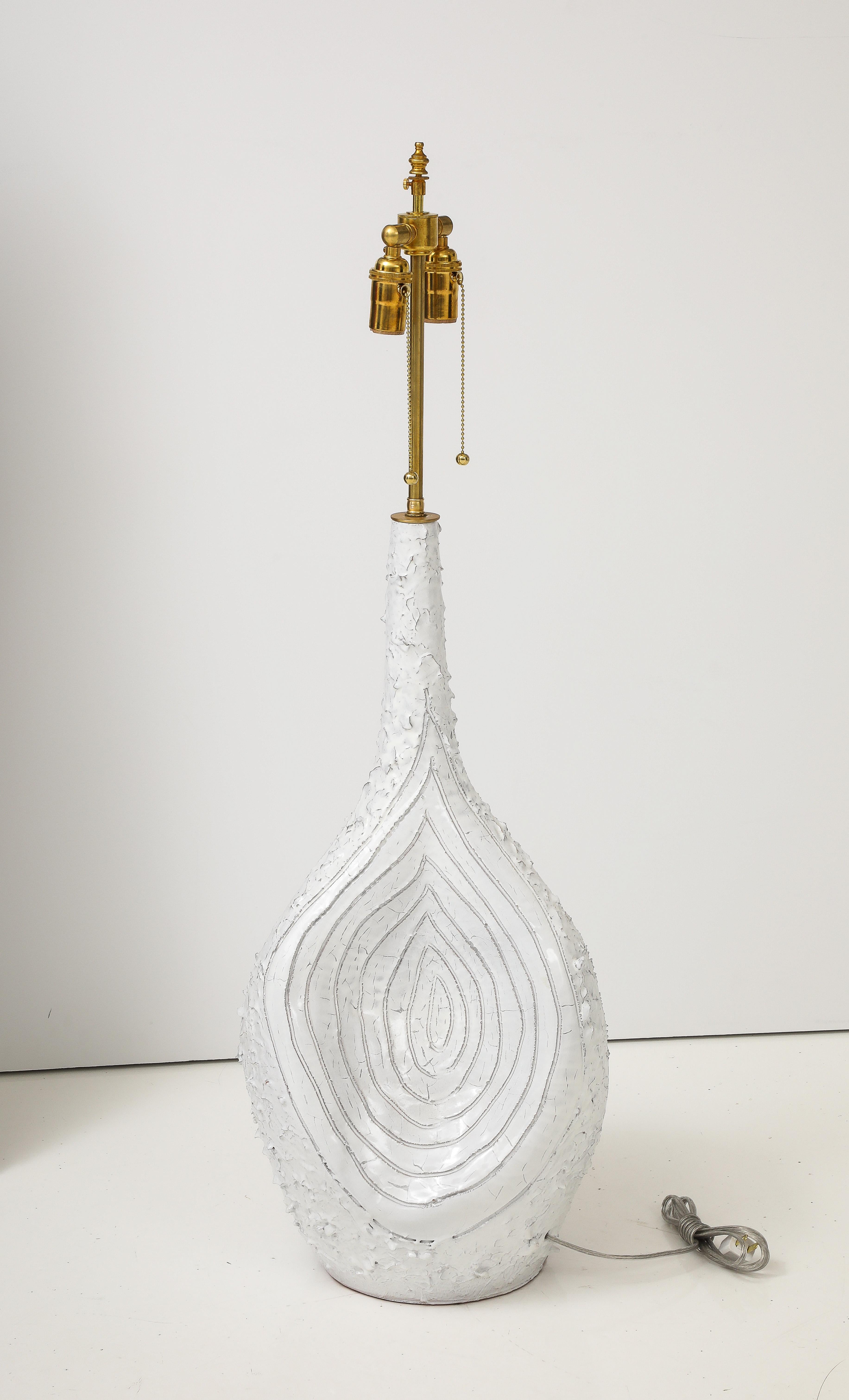 Monumentale italienische Terrakotta-Tischlampe von Duca Di Camastra im Zustand „Gut“ im Angebot in New York, NY