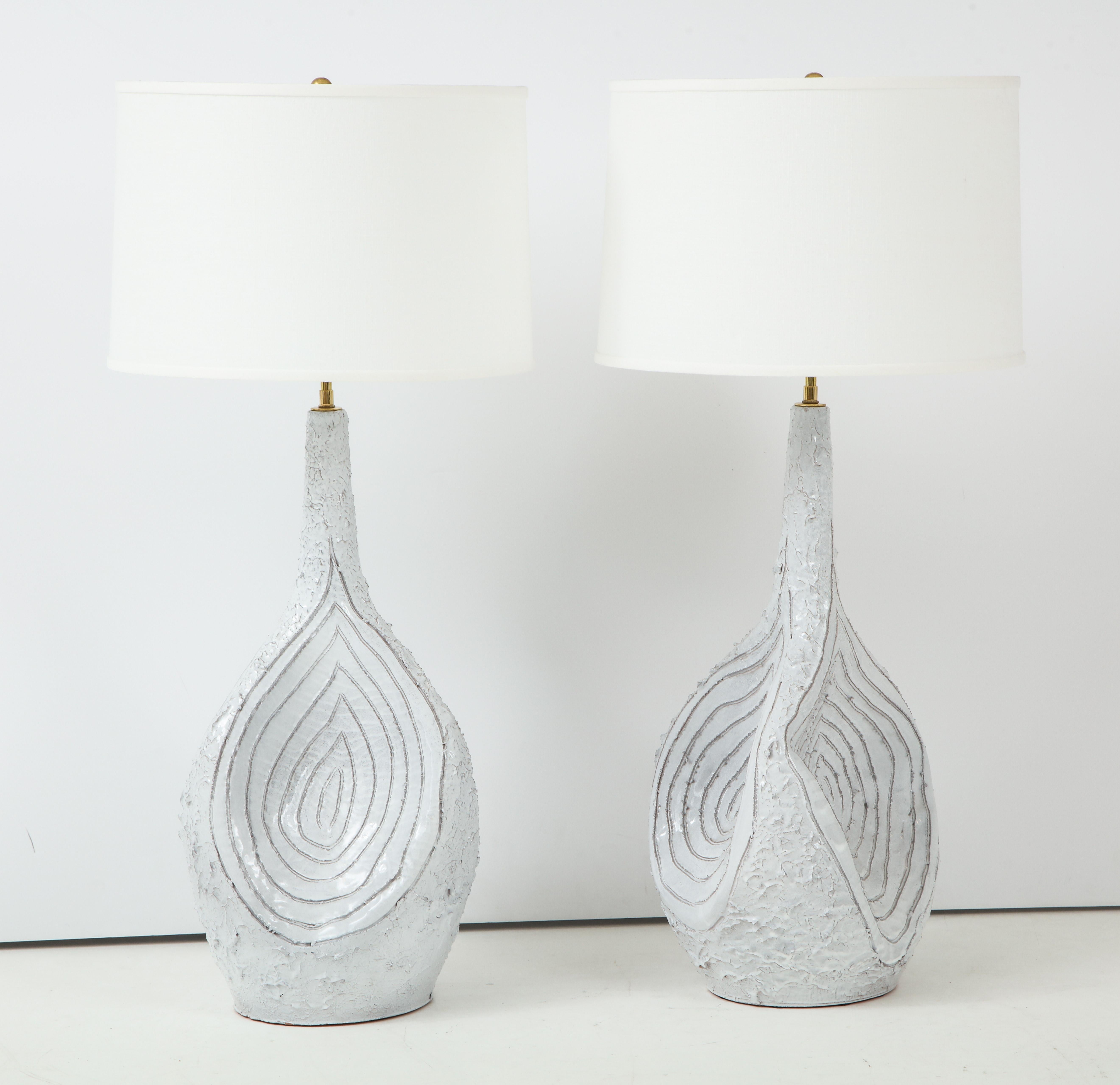 Contemporary Duca Di Camastra Monumental Ceramic Italian Table Lamps