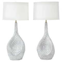 Duca Di Camastra Monumental Ceramic Italian Table Lamps