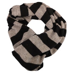 Sciarpa Duca di Valtorta Vintage 100% cashmere, grigio e nero, unisex, Italia