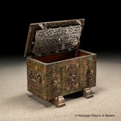 Ducal Armada Strongbox Safe wrought iron polychrome Renaissance Nuremburg