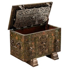 Ducal Armada Strongbox Safe wrought iron polychrome Renaissance Nuremburg