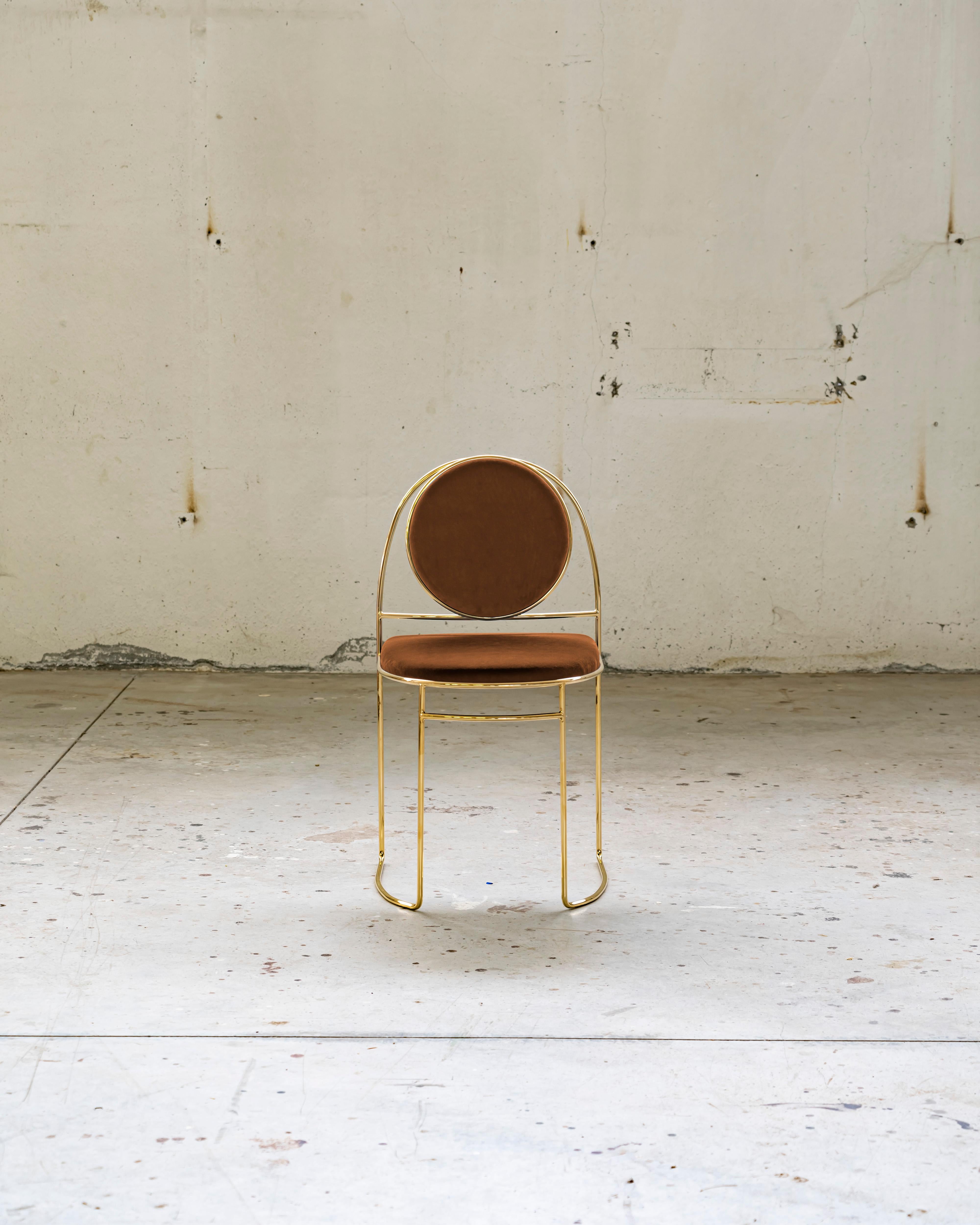 Steel Ducale BZ, modern instant classic Chair Made in Italy by Enrico Girotti For Sale