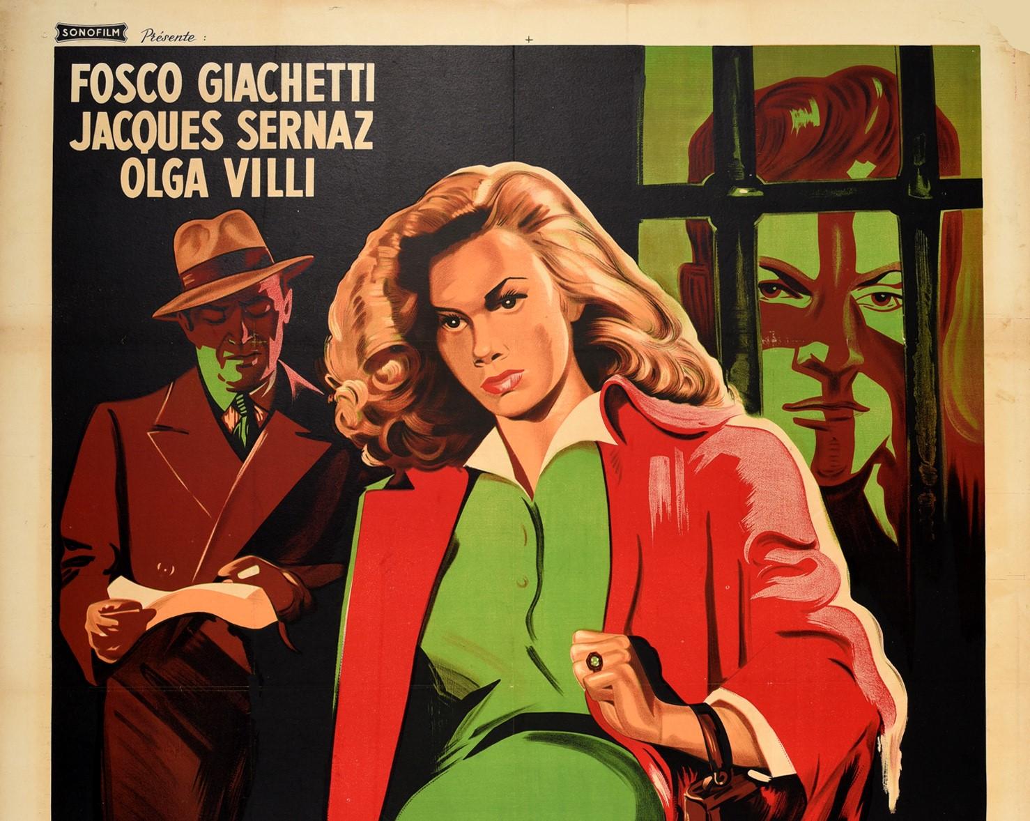 Original-Vintage-Filmplakat für Cocaine, Französisches Drama, Filmkunst – Print von Duccio Marvasi