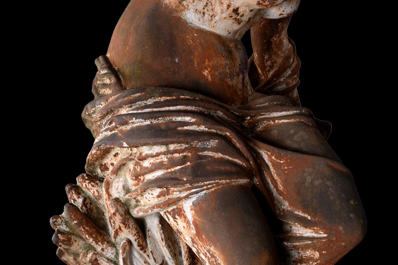 Ducel Foundry d'après Pierre Loison, Jeune fille à la conque, milieu du XIXe siècle en vente 9