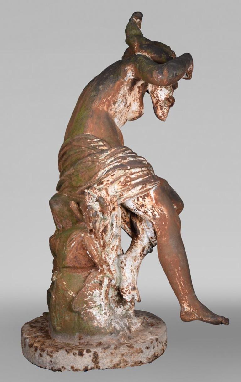 Ducel Foundry d'après Pierre Loison, Jeune fille à la conque, milieu du XIXe siècle en vente 11