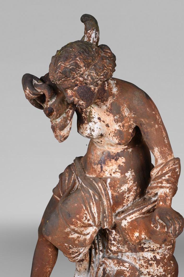 Ducel Foundry d'après Pierre Loison, Jeune fille à la conque, milieu du XIXe siècle en vente 2