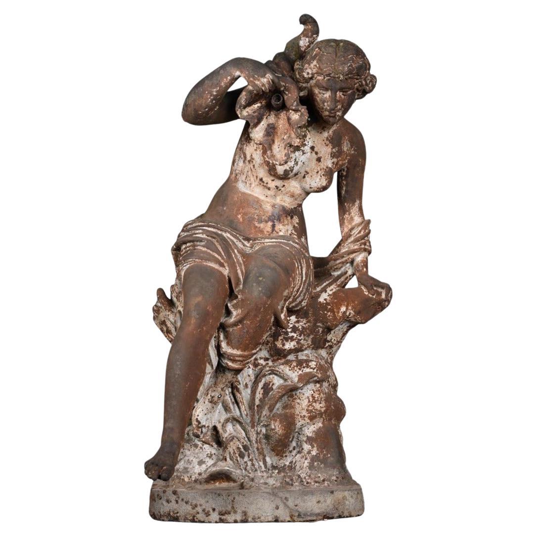 Ducel Foundry d'après Pierre Loison, Jeune fille à la conque, milieu du XIXe siècle en vente