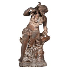 Ducel Foundry d'après Pierre Loison, Jeune fille à la conque, milieu du XIXe siècle