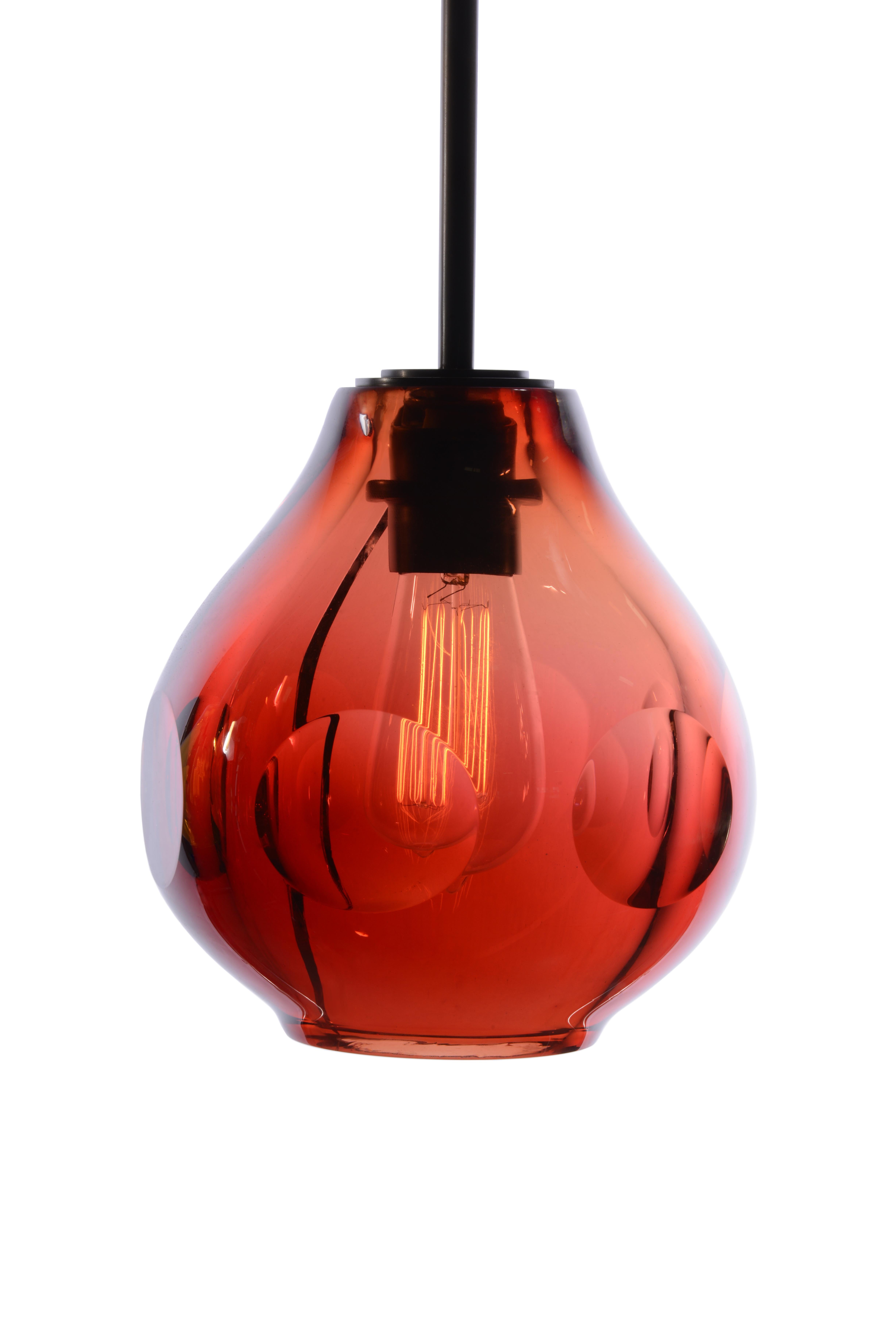 Lustre de salle à manger Ducello en verre soufflé à la main - 44 po Neuf - En vente à Los Angeles, CA