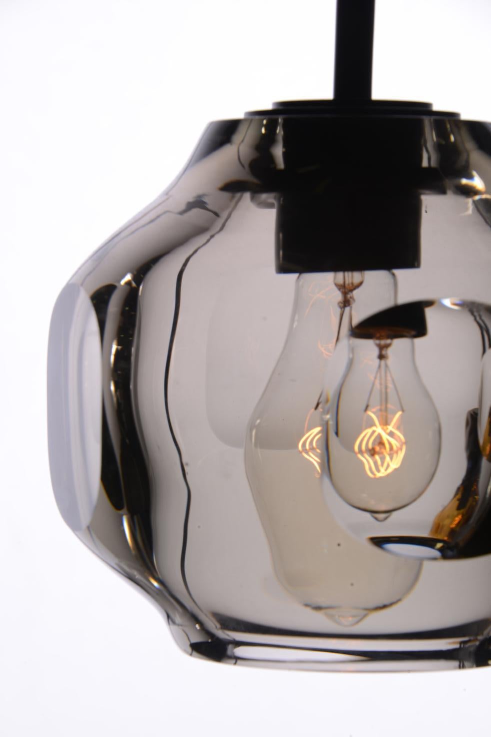 XXIe siècle et contemporain Lustre de salle à manger Ducello en verre soufflé à la main - 44 po en vente