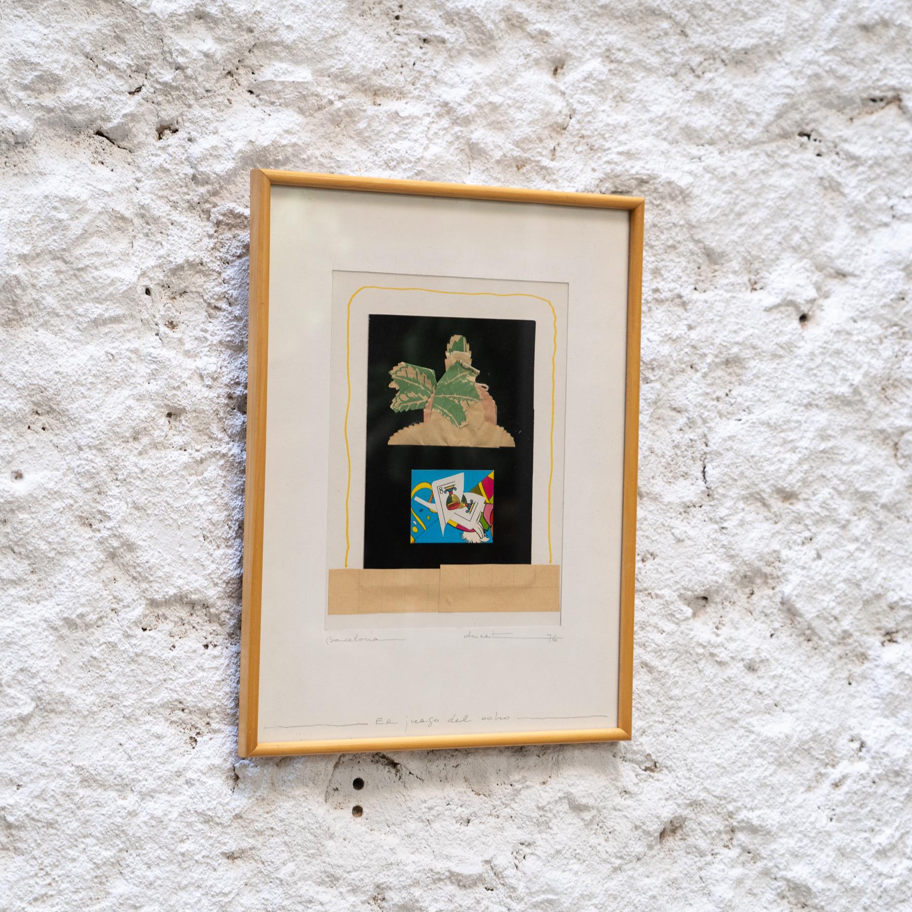 Mid-Century Modern Ducet Collage Artwork 