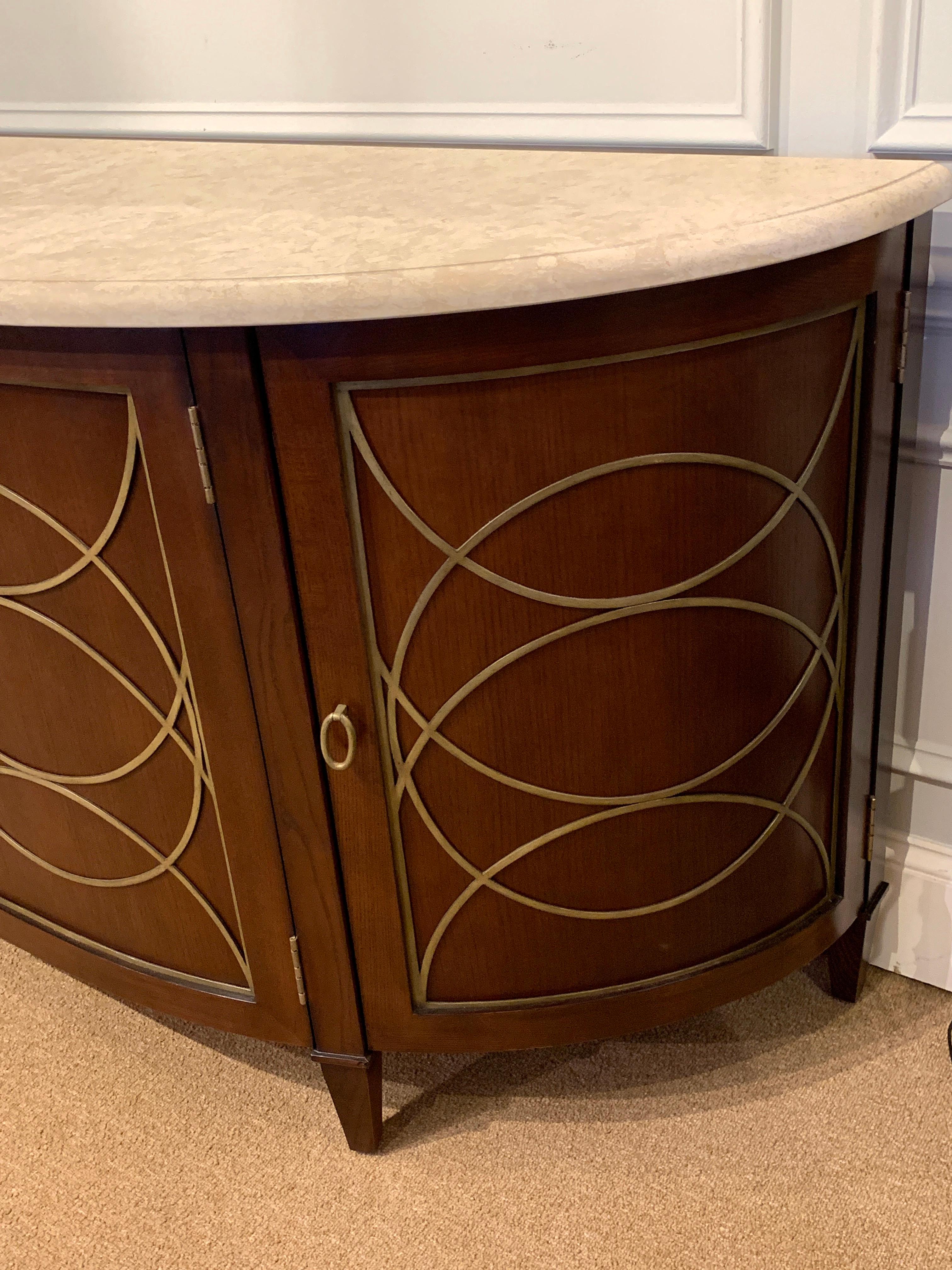 Duchamp Demilune Sideboard mit Satillia-Marmorplatte:: von Hickory Chair Furniture 5