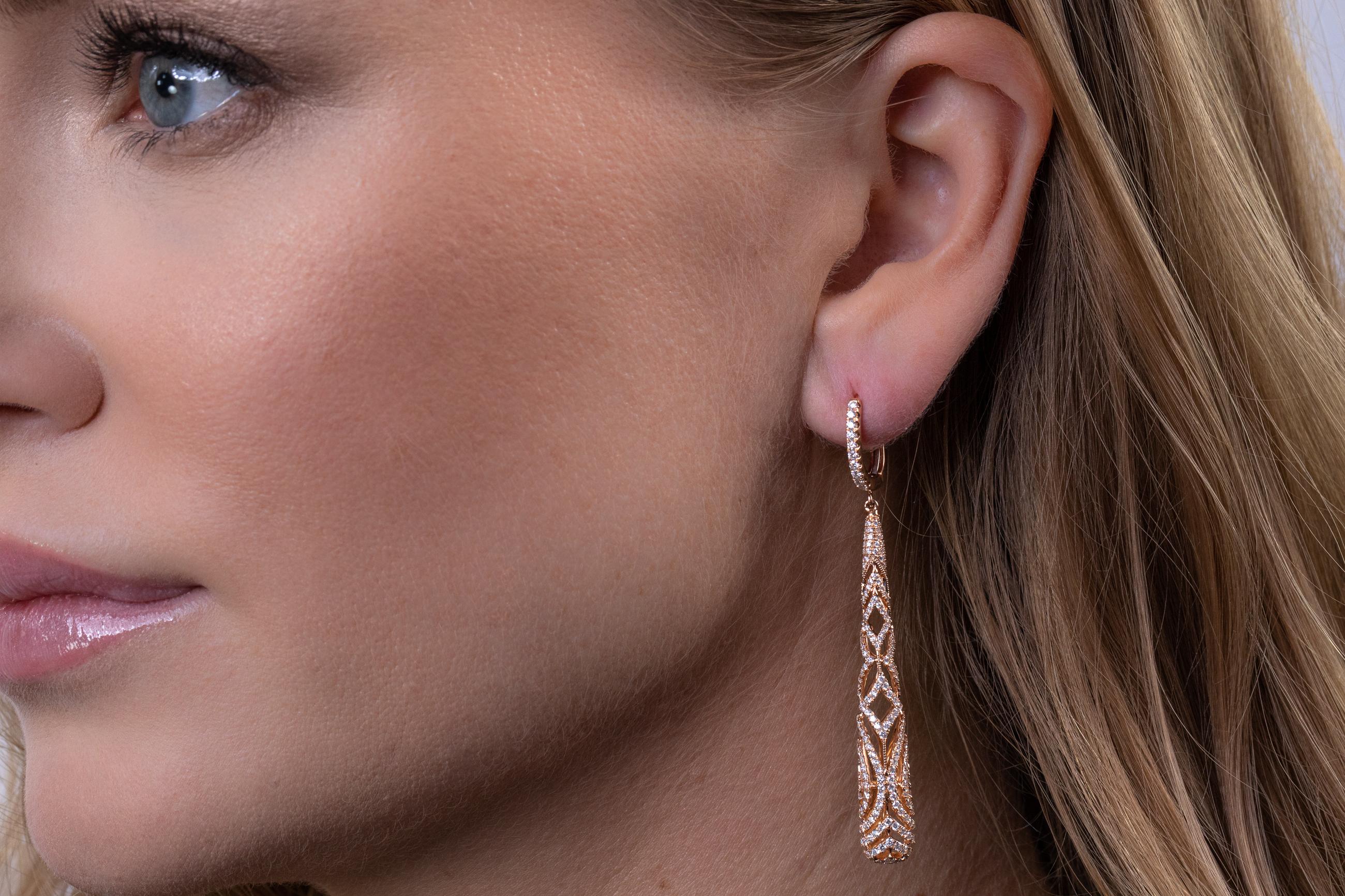 Duchess Diamond Barrel Earrings In New Condition For Sale In Aspen, CO