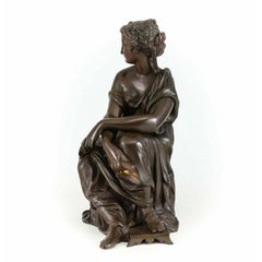 Duchoiselle Patinated Bronze French Sculpture Deity Figure, 19th Century