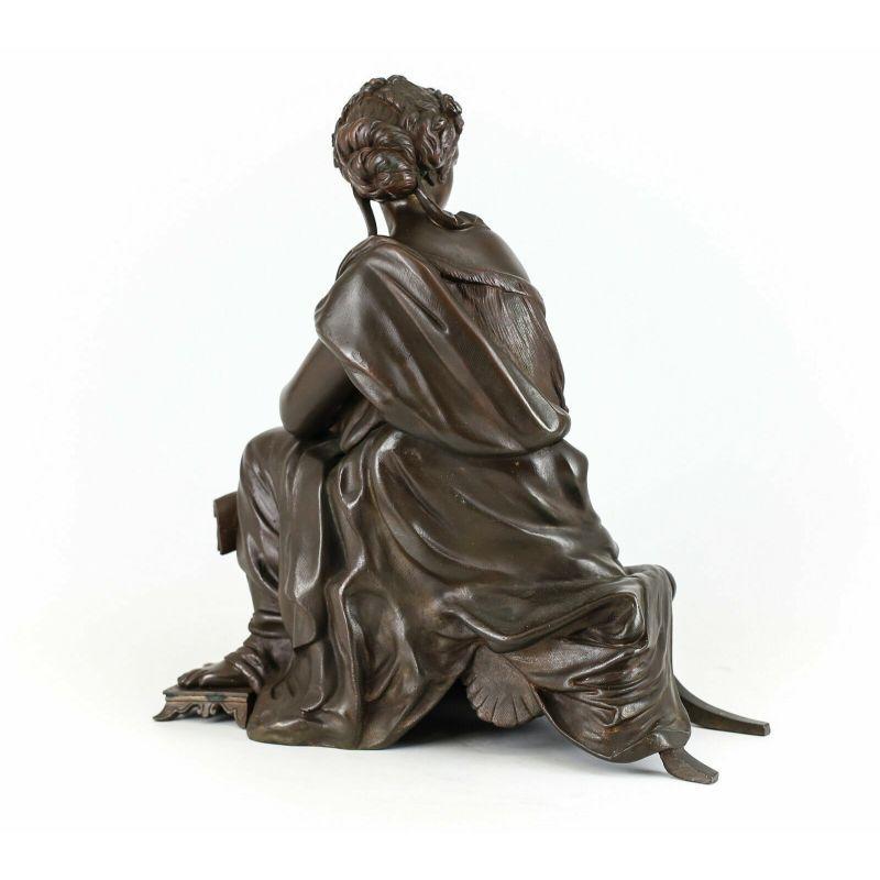 Duchoiselle Bronze Patiné Sculpture Française Figure de Déité, 19ème siècle Bon état - En vente à Gardena, CA