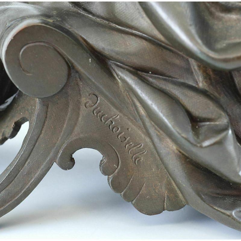 Duchoiselle Patinierte Bronze Französisch Skulptur Gottheit Figur, 19. im Angebot 1