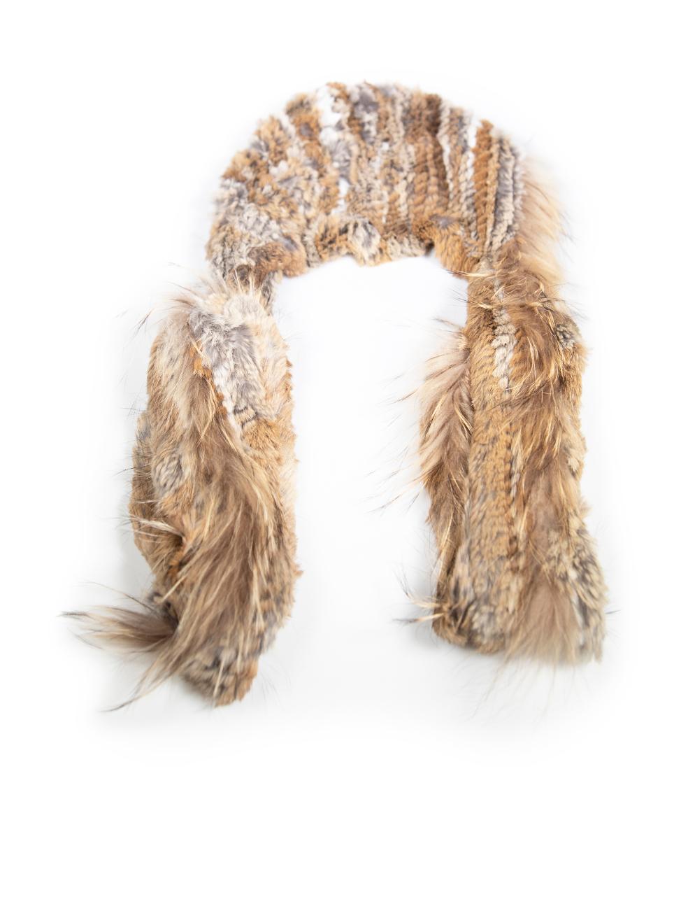 Women's Ducie Brown Fox Fur Hooded Scarf For Sale