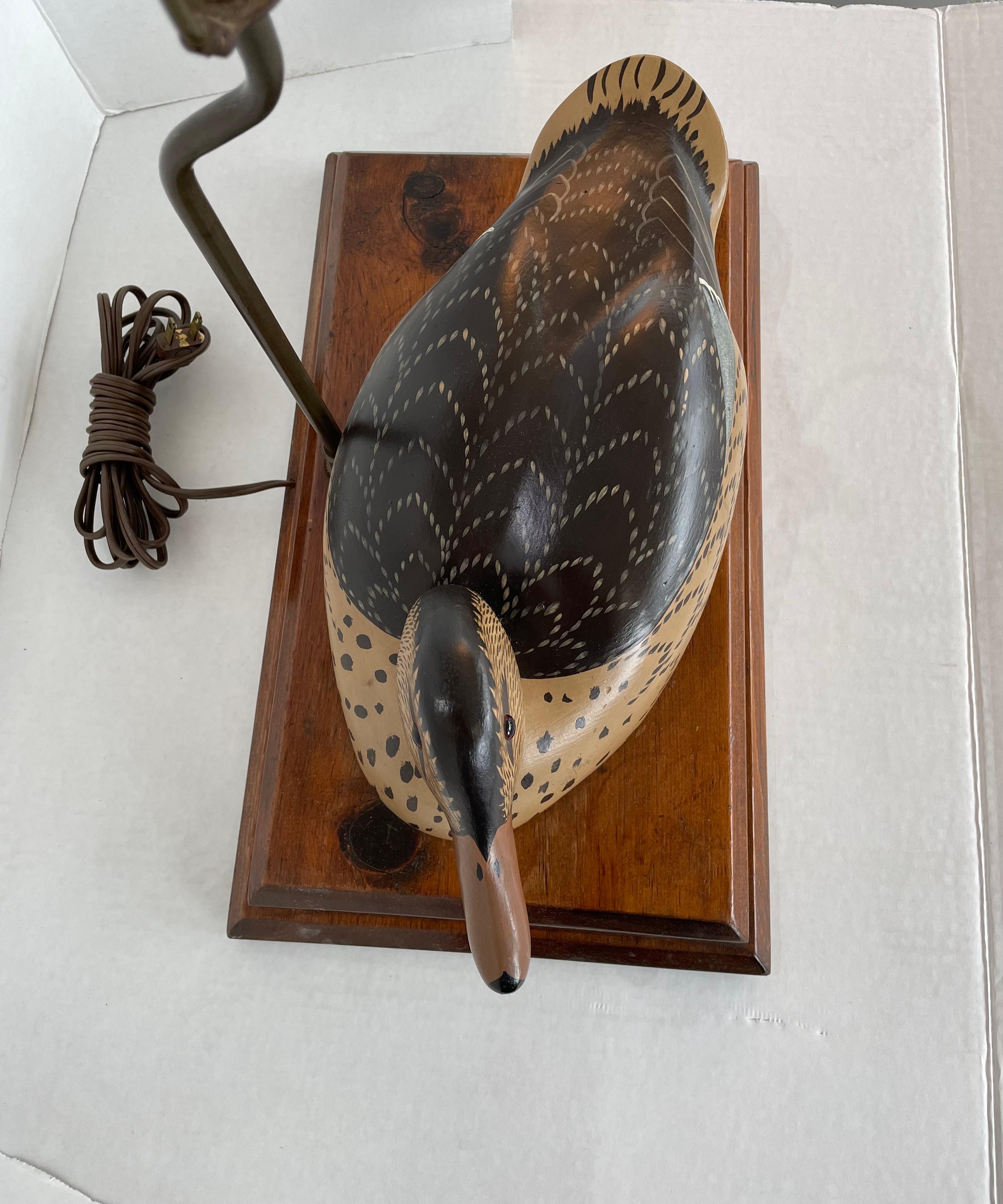 American Duck Decoy Table Lamp For Sale