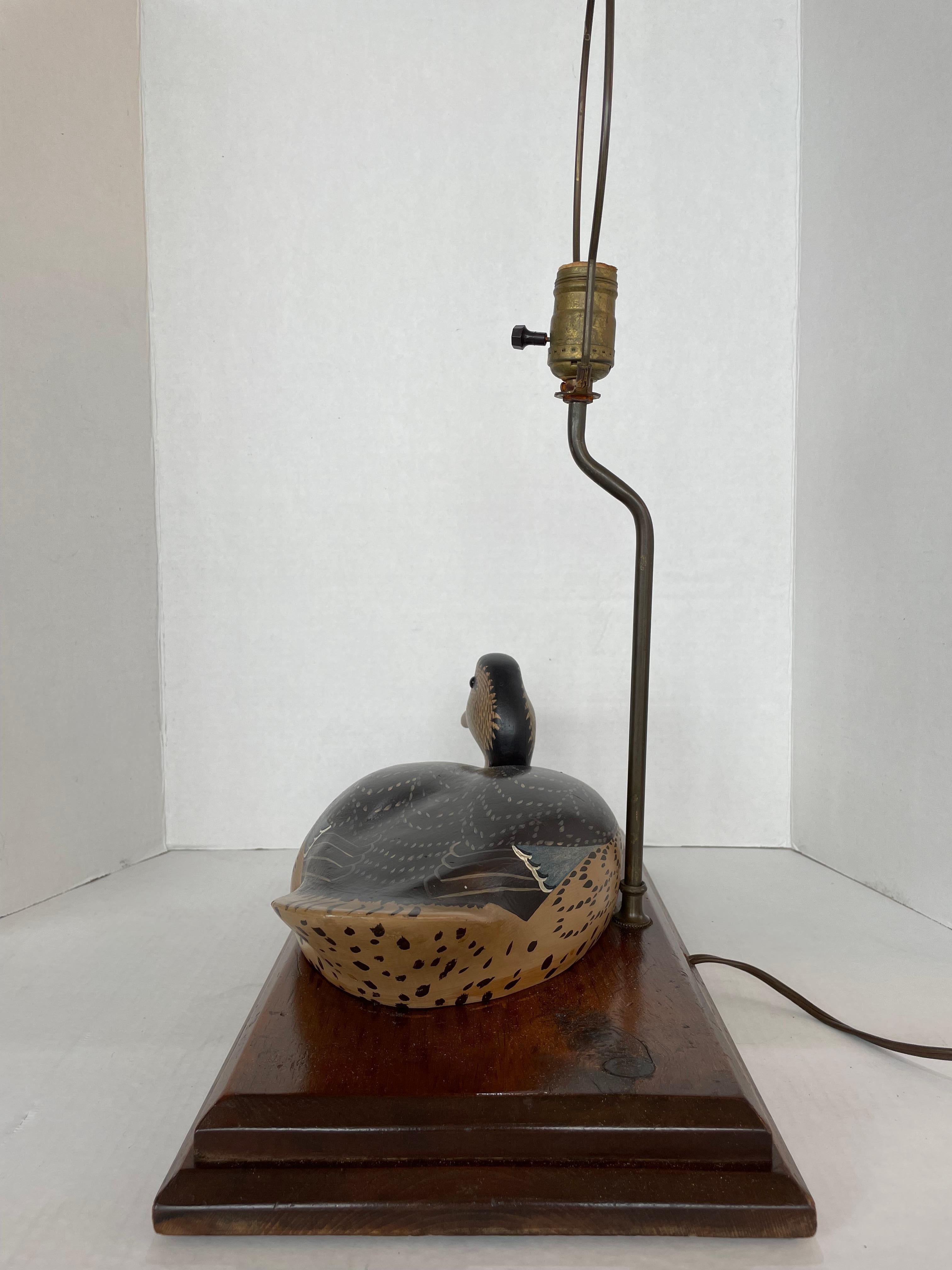Duck Decoy Table Lamp In Good Condition For Sale In West Palm Beach, FL