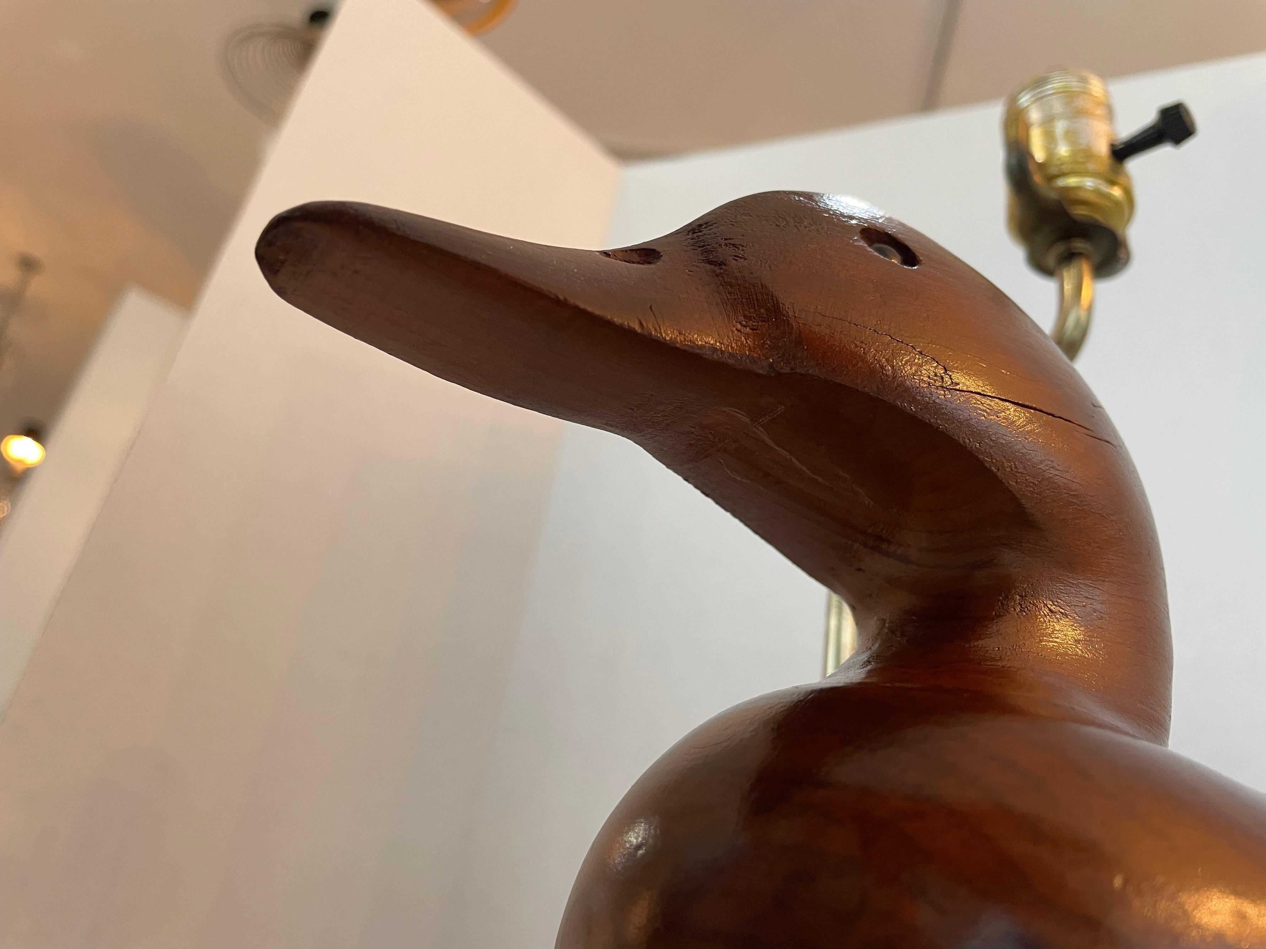 Duck Decoy Table Lamp In Good Condition In West Palm Beach, FL